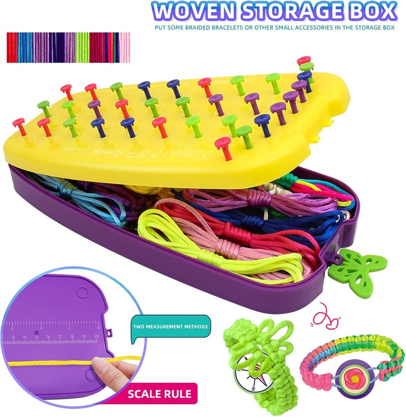 Topdiaos Friendship Bracelet Making Kit Toys, Ages 7 8 9 10 11 12 Year Old Girls Gifts Ideas, Birthday Present for Teen Girl, Arts and Crafts String Maker Tool, Bracelet DIY, Kids Travel Activity Set - Image 5